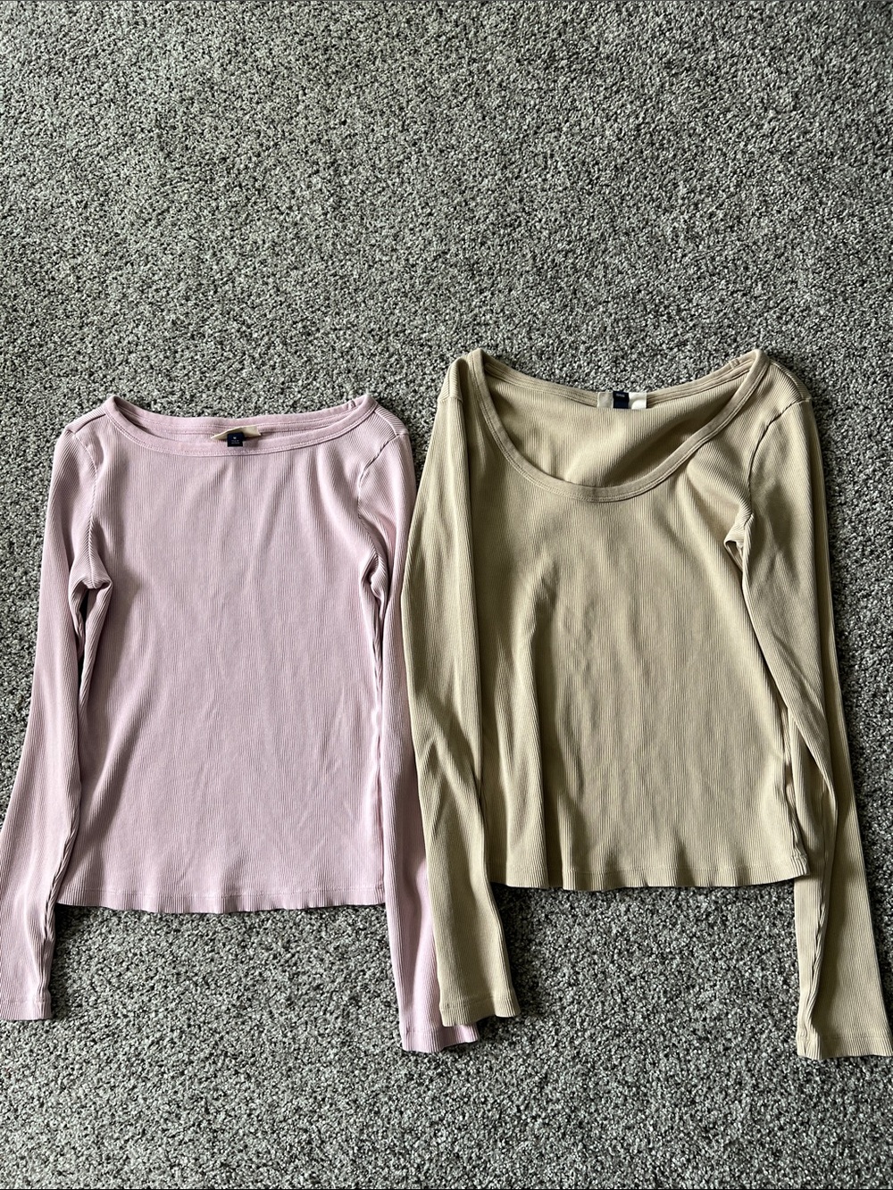 Universal Thread Long Sleeve Tops - Light Pink & Beige Women’s M